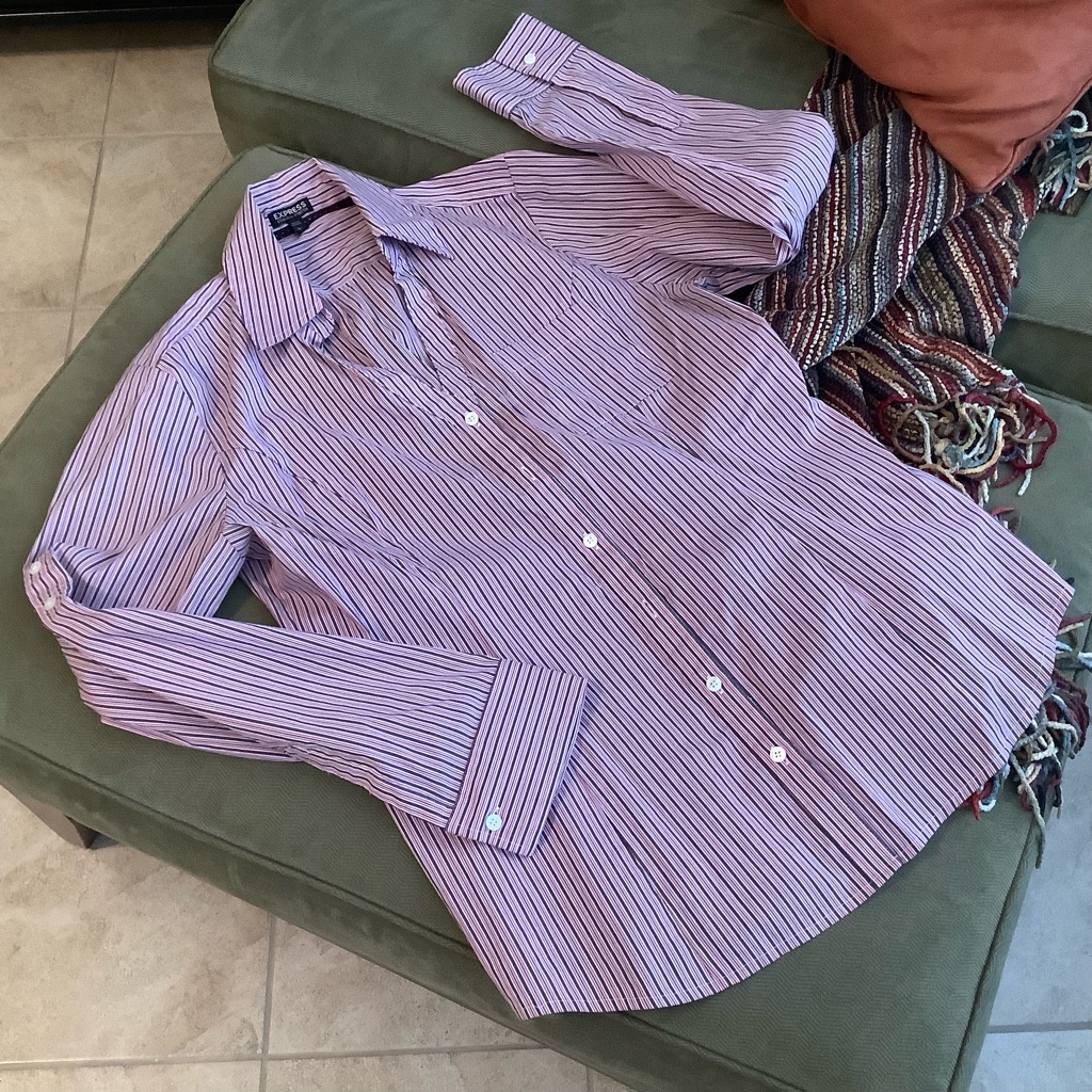Express Essential Stretch Button Down